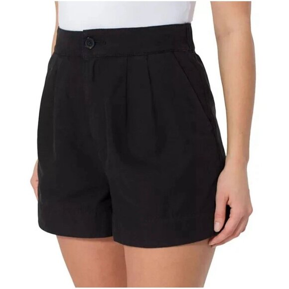 JOIE Pants - Joie Women’s Pleated‎ Shorts Black Size XL Cotton Linen Blend NWT MSRP $158